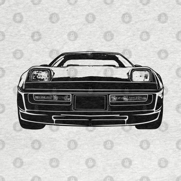 C4 Corvette Sketch Art by DemangDesign